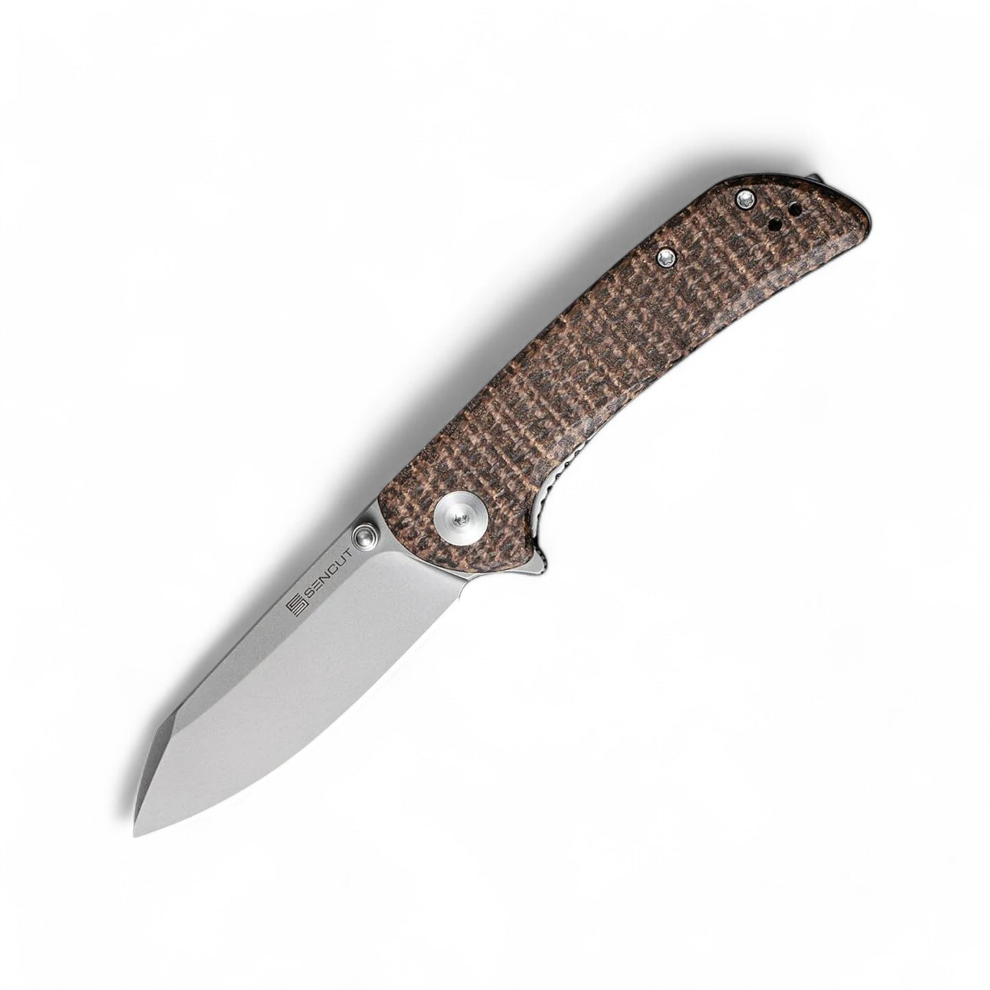 SENCUT | Fritch Flipper & Thumb Stud Knife Micarta Handle | S22014-3