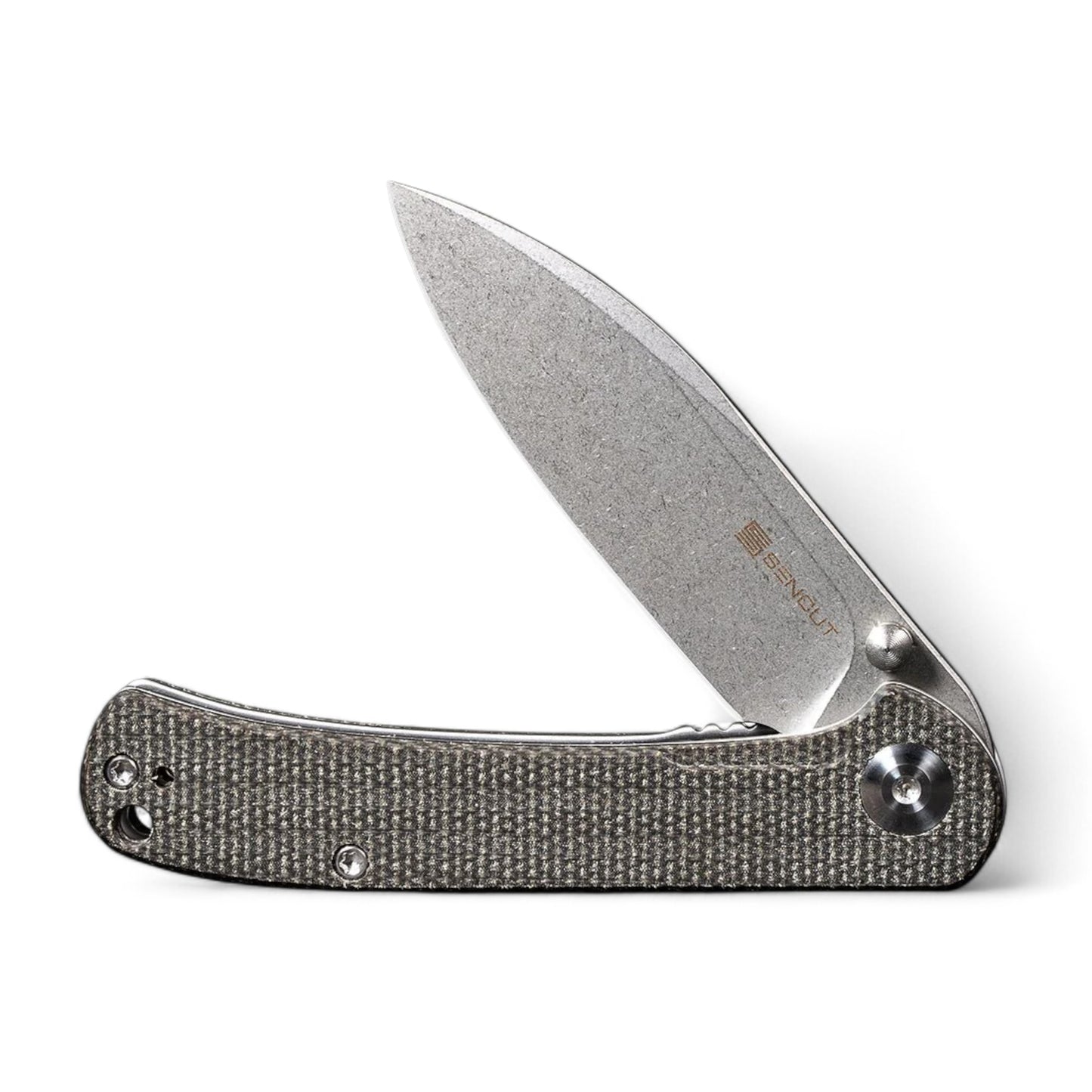 SENCUT | Scepter Flipper &Thumb Stud Knife Micarta Handle | SA03F