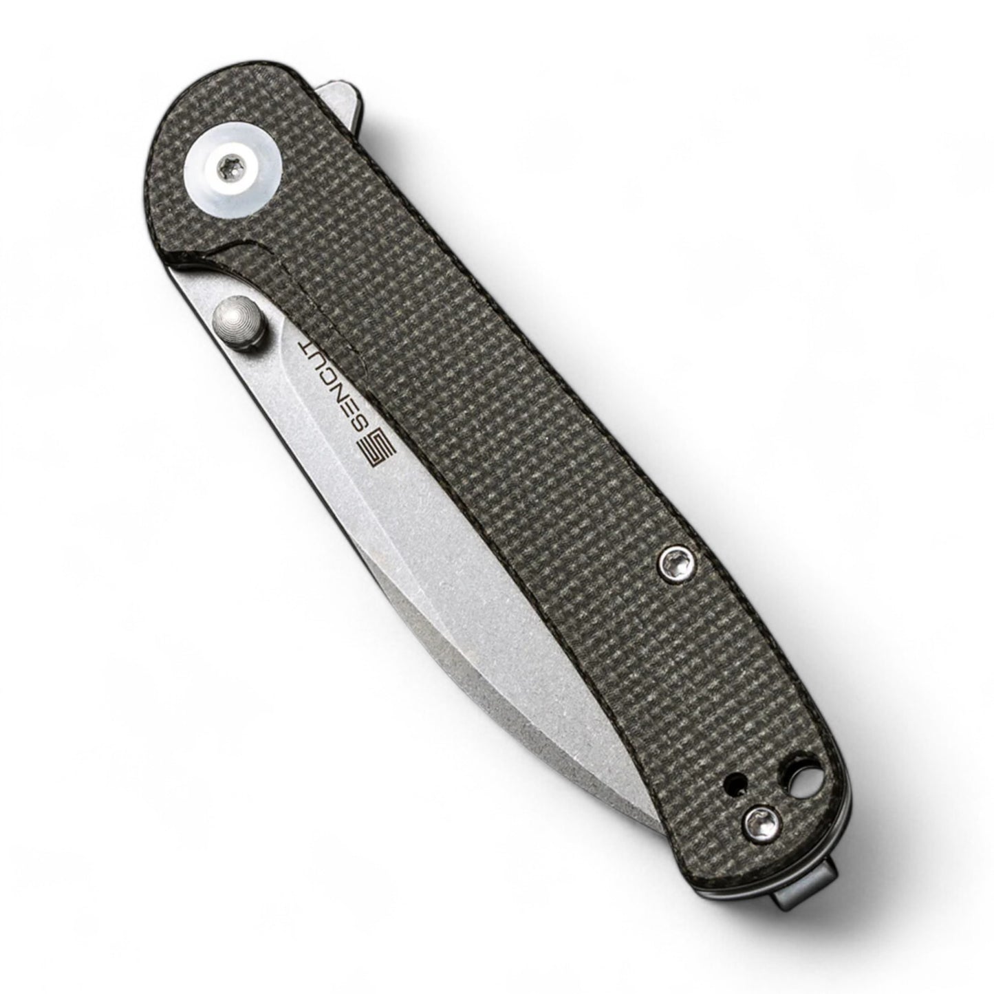 SENCUT | Scepter Flipper &Thumb Stud Knife Micarta Handle | SA03F