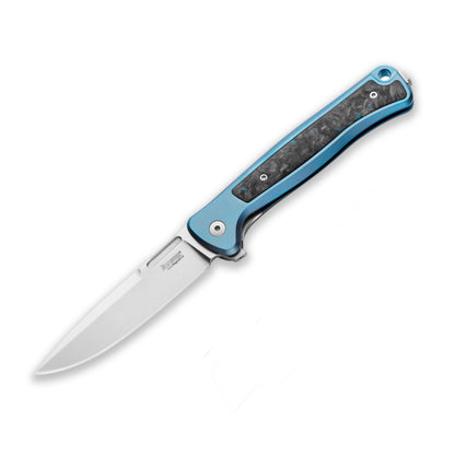 LIONSTEEL | Solid Blue Titanium. Blade M Cut SWBlue | SK01 BL