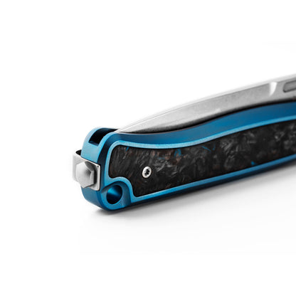 LIONSTEEL | Solid Blue Titanium. Blade M Cut SWBlue | SK01 BL