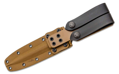 Spartan Blades Spartan-George V14 Combat Dagger 6.75" S45VN FDE Double Edge Blade, Green G10 Handles, Tan Kydex Sheath - SB27DEGRKYTN