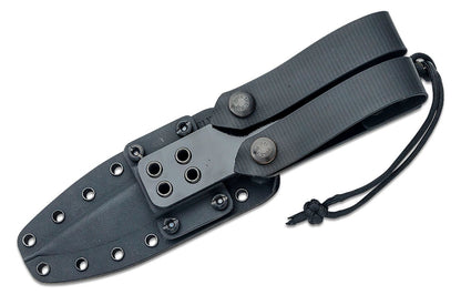 Spartan Blades Moros Fixed Blade Knife 5.25" S45VN Black Spear Point, Green Canvas Micarta Handles, Black Kydex Sheath - SB53BKGRKYBK