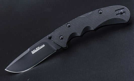 SALEH FOLDING KNIFE BLACK-BLACK  M390