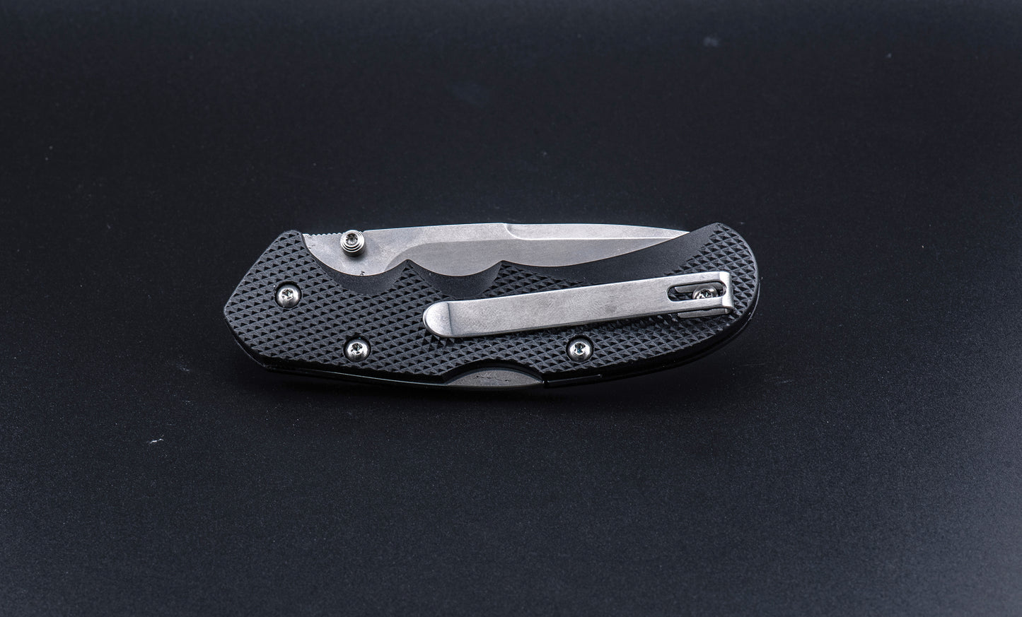 SALEH FOLDING KNIFE BLACK-STONEWASH M390