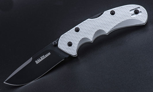 SALEH FOLDING KNIFE WHITE-BLACK  M390