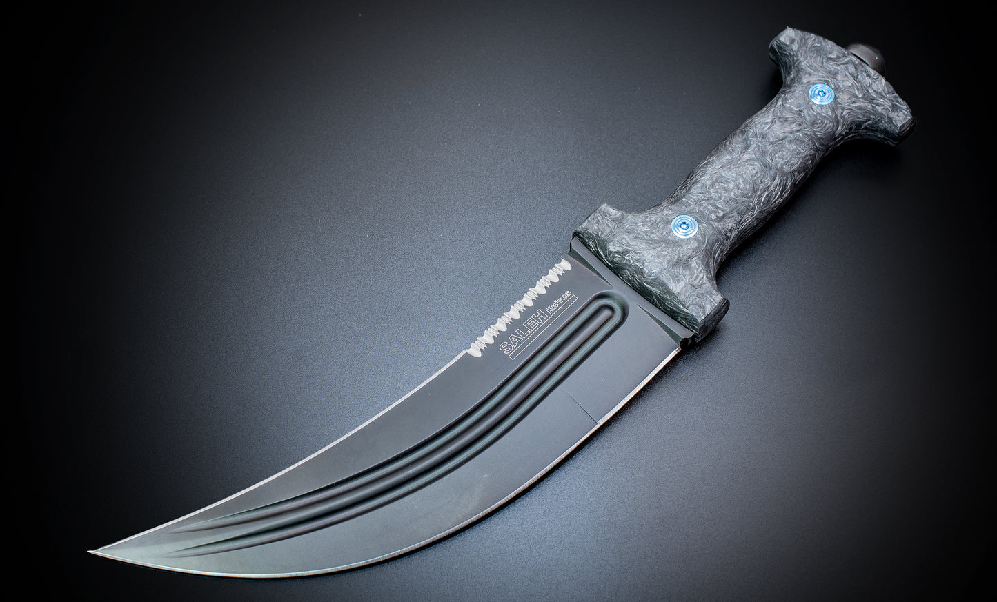 SALEH KHANJAR FIXED KNIFE DARK MATTER CARBON