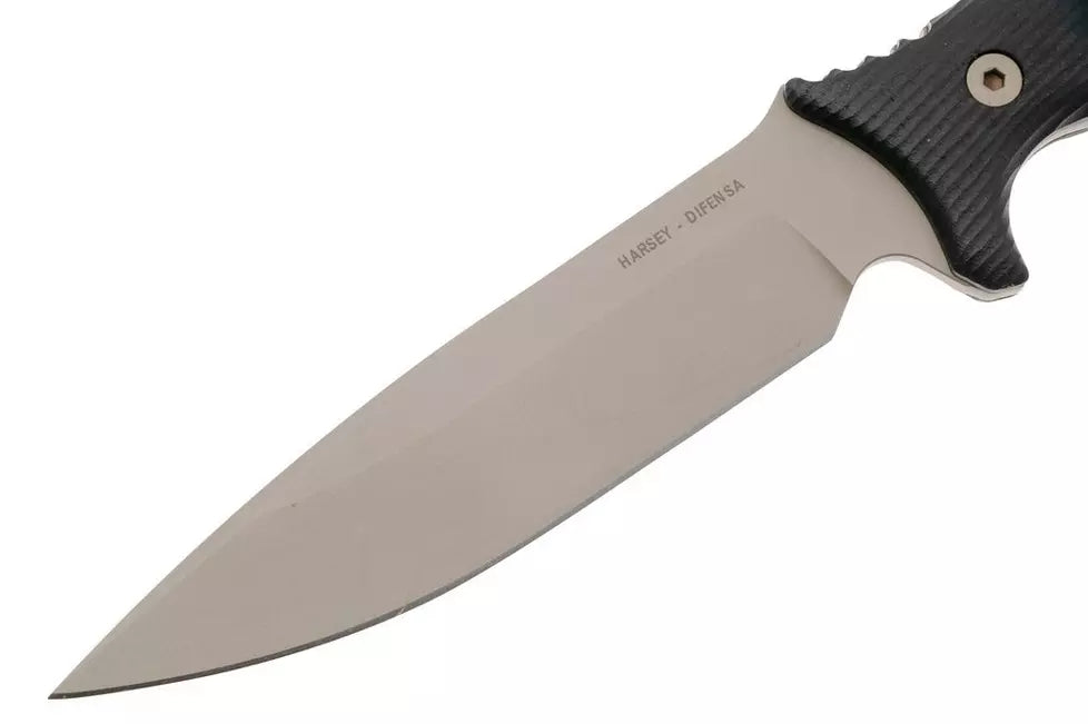 Spartan Blades Harsey Difensa SB19DEBKKYTN Flat Dark Earth, Black Micarta, survival knife, kydex sheath