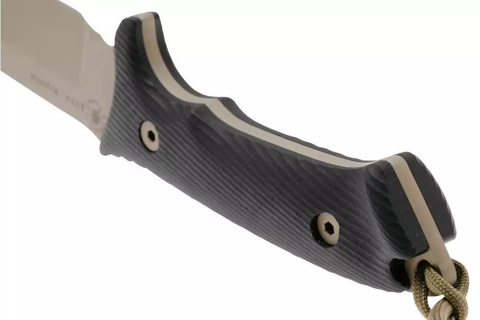 Spartan Blades Harsey Difensa SB19DEBKKYTN Flat Dark Earth, Black Micarta, survival knife, kydex sheath