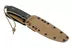Spartan Blades Harsey Difensa SB19DEBKKYTN Flat Dark Earth, Black Micarta, survival knife, kydex sheath
