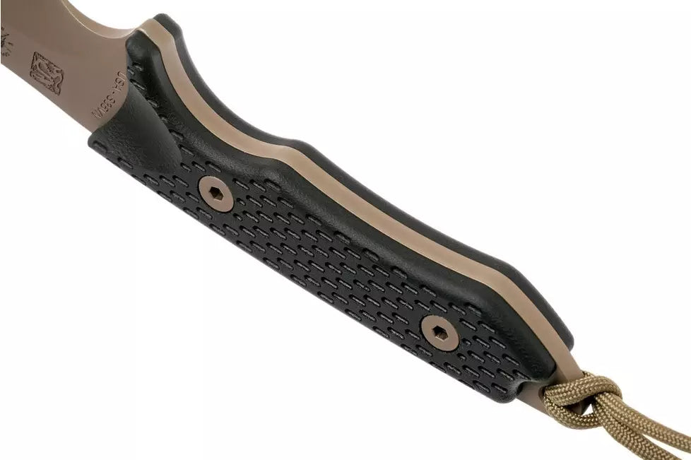 Spartan Blades Ronin Shinto, FDE blade, Black handle, outdoor knife-SBIDEBKKYTN