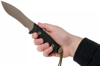 Spartan Blades Ronin Shinto, FDE blade, Black handle, outdoor knife-SBIDEBKKYTN