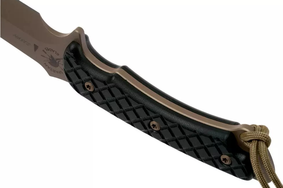 Spartan Blades Harsey Difensa SB19BKBKKYBK Black, Black Micarta, survival knife, kydex sheath
