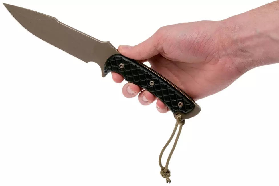 Spartan Blades Harsey Difensa SB19BKBKKYBK Black, Black Micarta, survival knife, kydex sheath