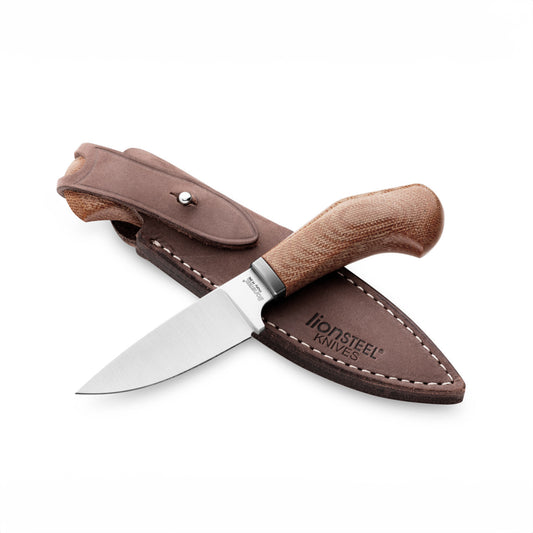 LIONSTEEL | Fixed Blade M 390 Canvashandle TI Guard | WL 1 CVN