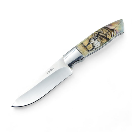 NKOSI | S-AFRICAN | CUSTOM | ENGRAVED GIRAFFE BONE | HANDILE | PO-NKOSI N690