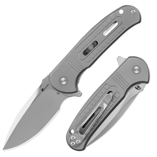 ROCK SAPPHIRE | LINER LOCK | D2 | SILVER TITANIUM | ZD-113S