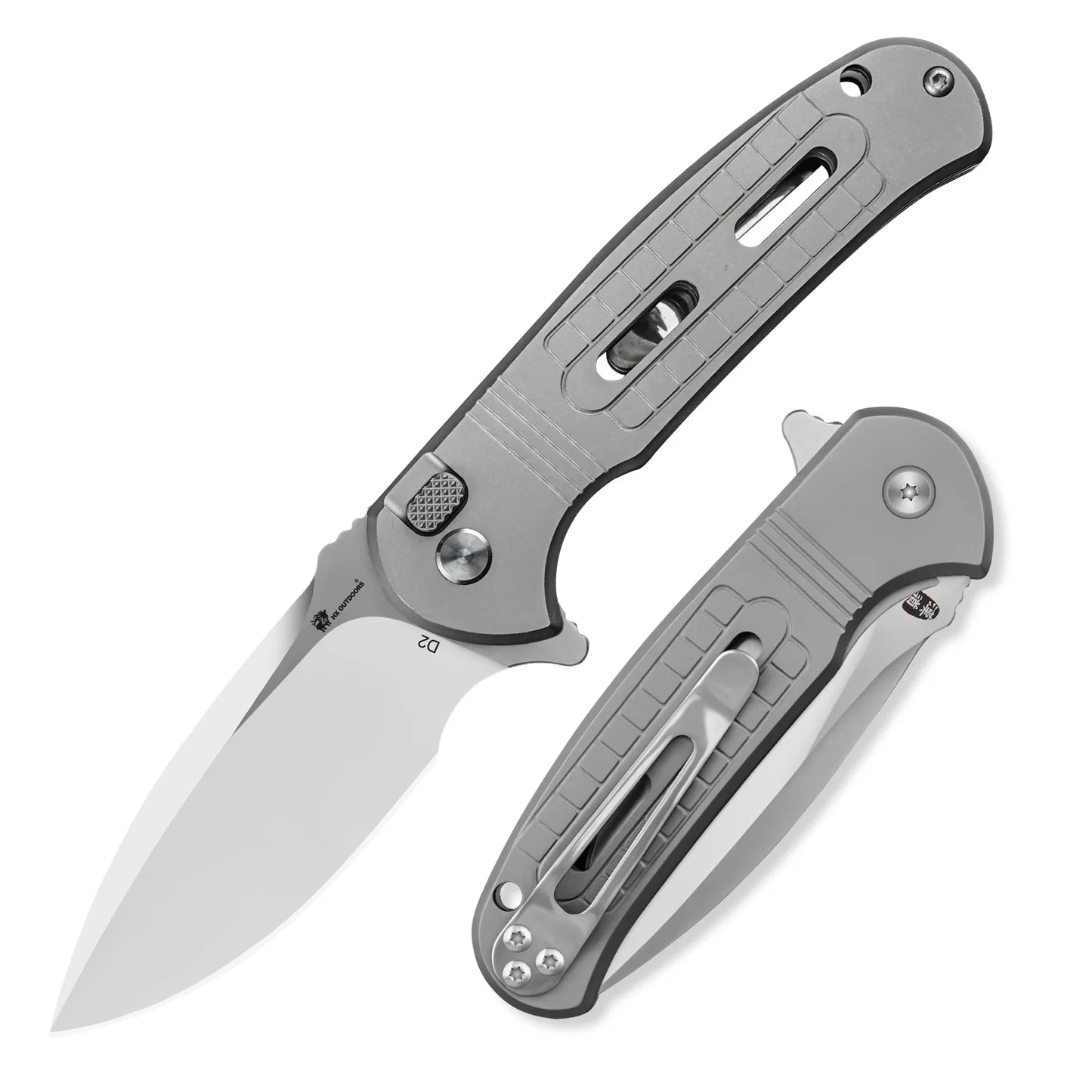 ROCK SAPPHIRE | BUTTON LOCK | D2 | SILVER TITANIUM | ZD-114S