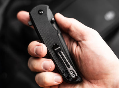 Magnum Blackjay Folding Knife 440A Button Lock Black G10 (01BM0004)