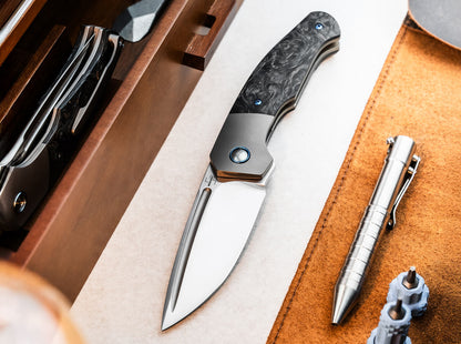 Boker Plus Collection 2025 Folding Knife MagnaCut Marble Carbon (01BP2025)