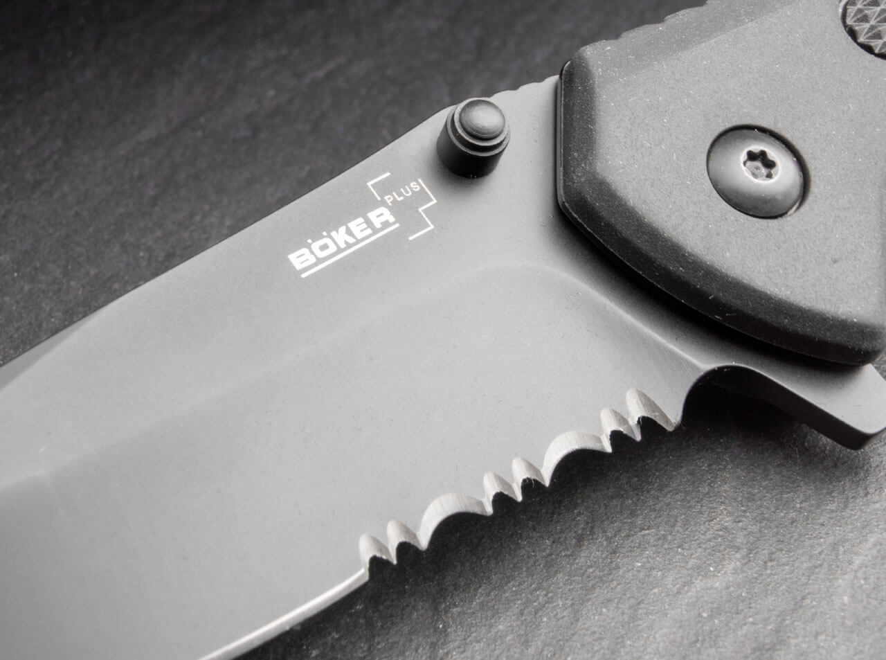 Boker Plus Gemini NGA Assisted BK Serrated Folding Knife D2 (01BO506)