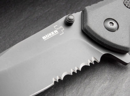 Boker Plus Gemini NGA Assisted BK Serrated Folding Knife D2 (01BO506)