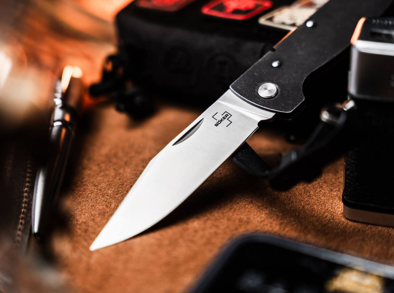 Boker Plus Atlas Backlock Big Folding Knife 12C27 Stainless Steel (01BP0062)