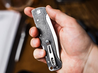 Boker Plus Atlas Backlock Big Folding Knife 12C27 Stainless Steel (01BP0062)