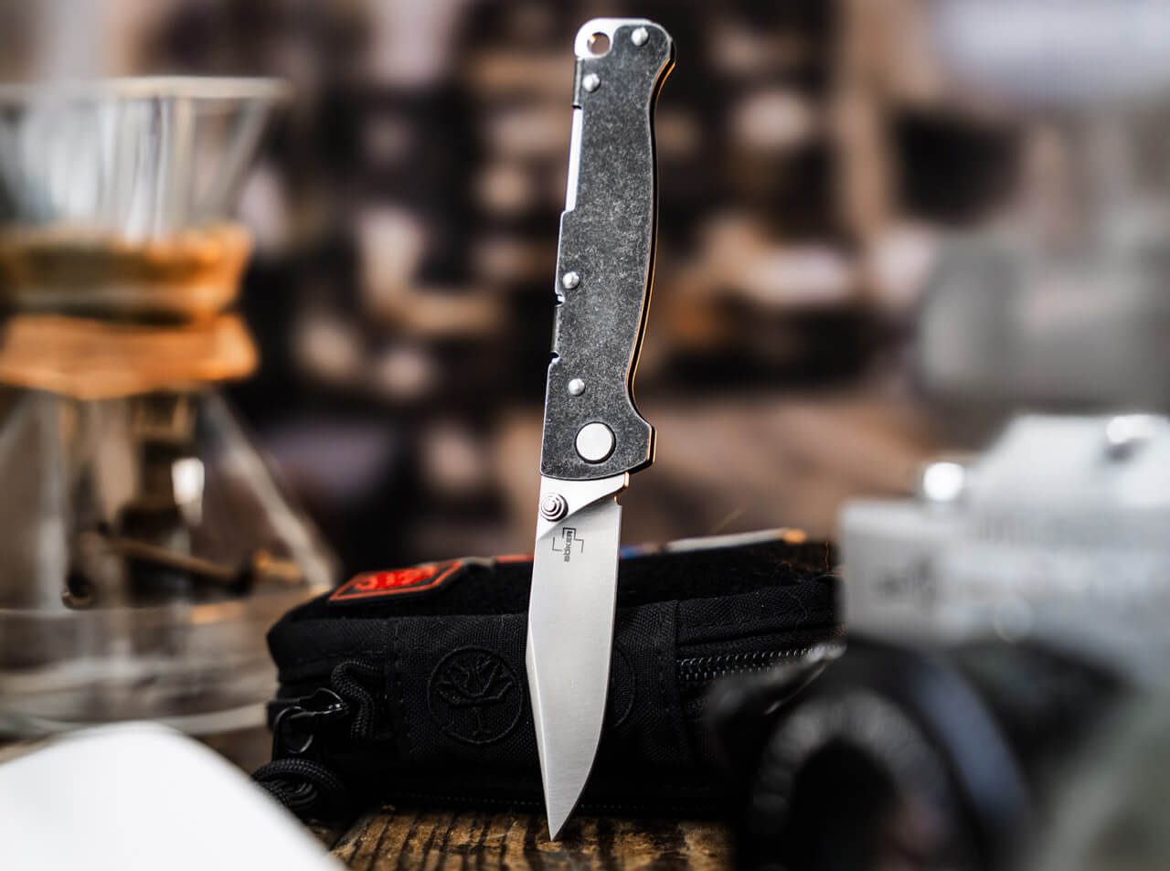 Boker Plus Atlas Clippoint TS Folding Knife D2 Stainless Steel (01BP0065)