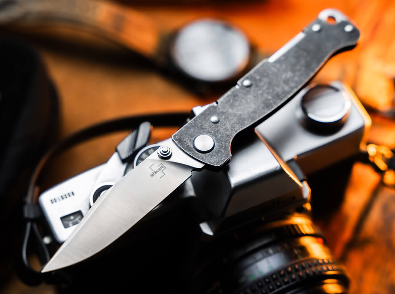 Boker Plus Atlas Clippoint TS Folding Knife D2 Stainless Steel (01BP0065)