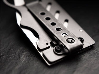 Boker Plus | Credit Card Knife | 440C Steel Titanium Frame Lock Folding Pocket Knife | 01BO010