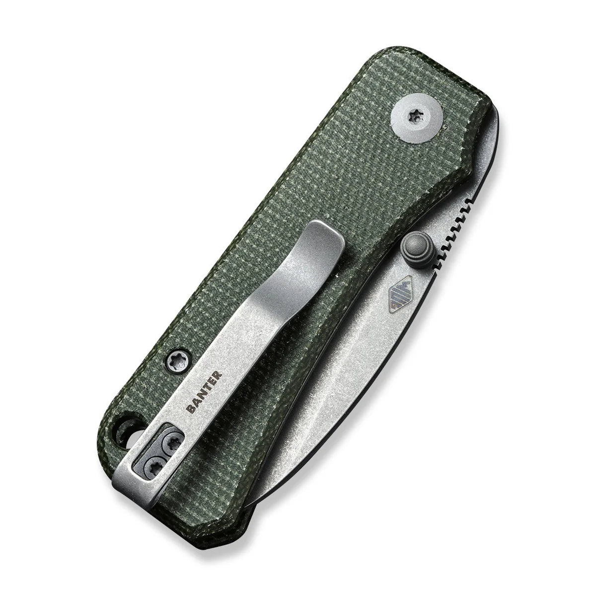 CIVIVI | Baby Banter Thumb Stud Knife Micarta Handle | C19068SB-1