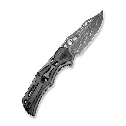 CIVIVI | Biophase Flipper & Button Lock Knife Aluminum & G10 Handle Damascus Blade | C23083C-DS1