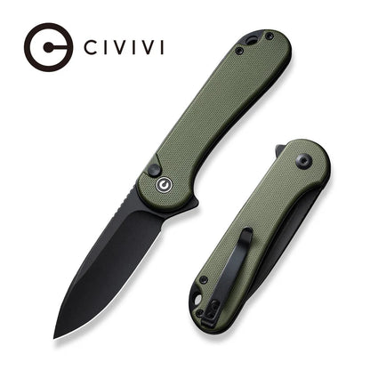 CIVIVI Button Lock Elementum II Flipper Knife G10 Handle (2.96" Nitro-V Blade) C18062P-3