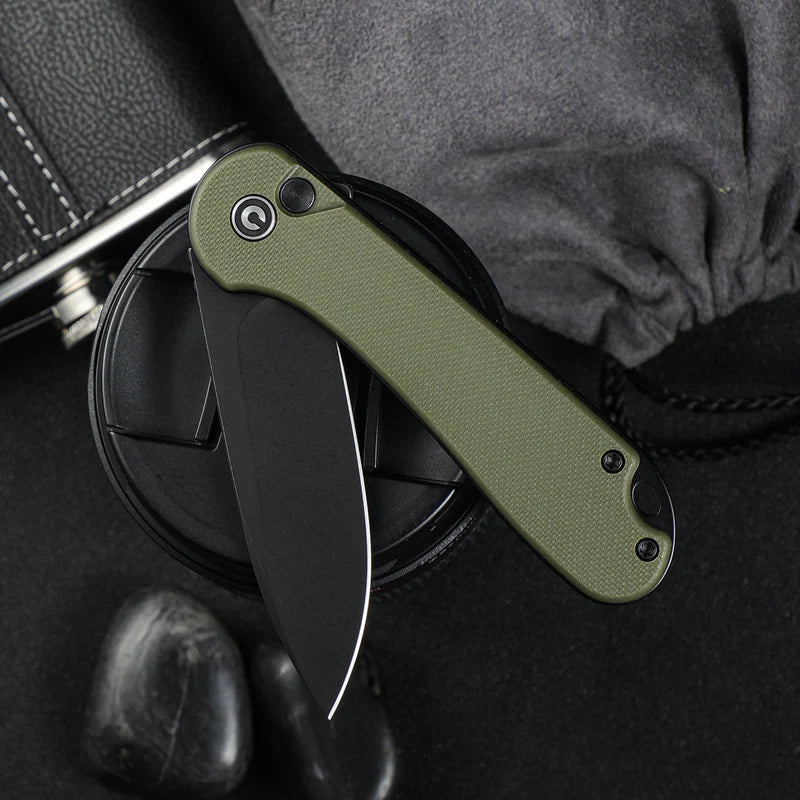 CIVIVI Button Lock Elementum II Flipper Knife G10 Handle (2.96" Nitro-V Blade) C18062P-3