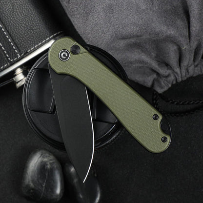 CIVIVI Button Lock Elementum II Flipper Knife G10 Handle (2.96" Nitro-V Blade) C18062P-3