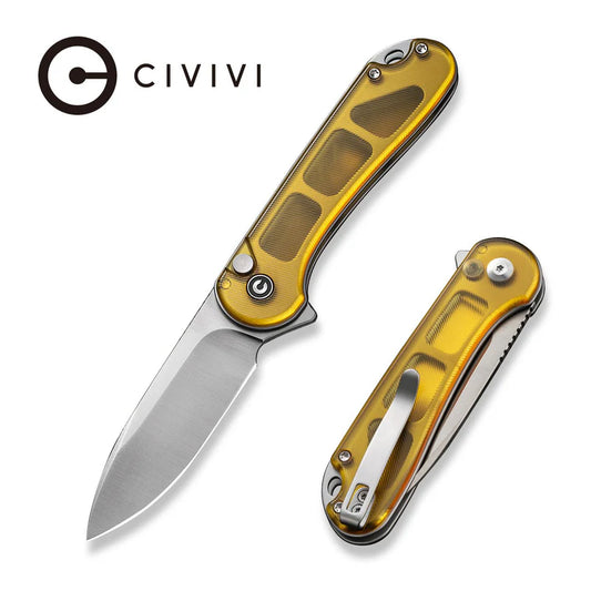 CIVIVI Button Lock Elementum II Flipper Knife Ultem Handle (2.96" Nitro-V Blade) C18062P-7