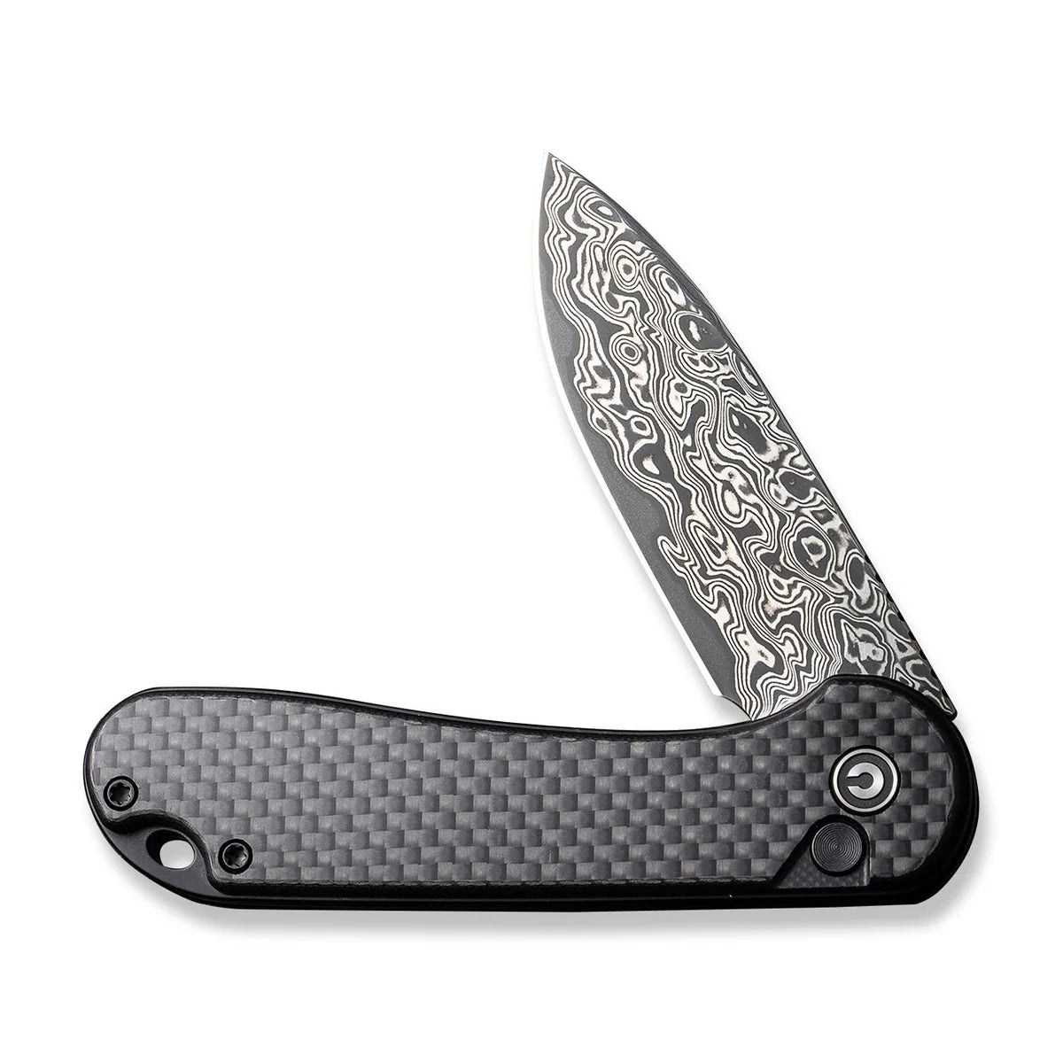 CIVIVI | Button Lock Elementum II Flipper Knife Carbon Fiber & G10 Handle | C18062PB-DS1