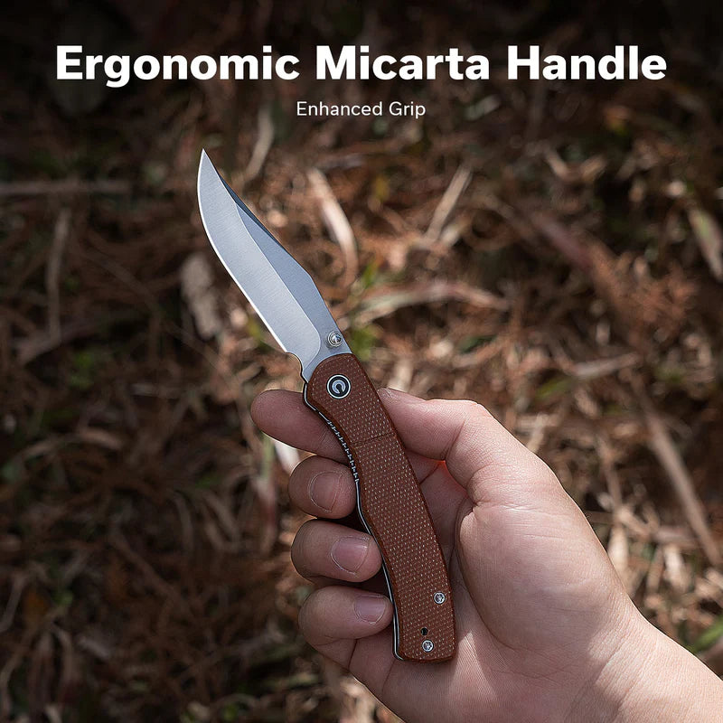 CIVIVI Clingman Front Flipper & Thumb Stud Knife Micarta Handle (2.99" Nitro-V Blade) C23065-3
