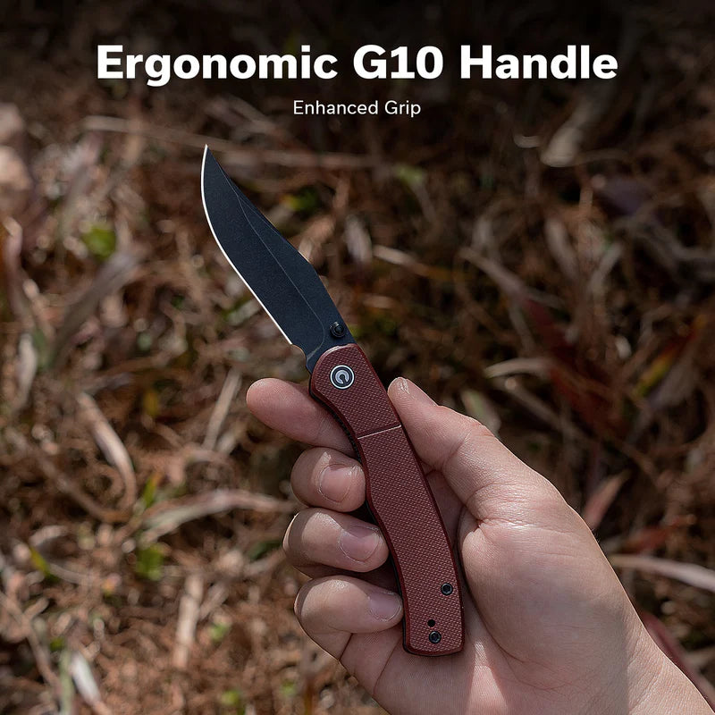 CIVIVI Clingman Front Flipper & Thumb Stud Knife G10 Handle (2.99" Nitro-V Blade) C23065-2