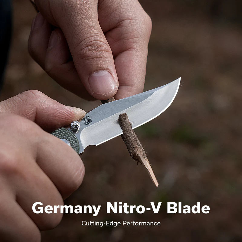 CIVIVI Clingman Front Flipper & Thumb Stud Knife Micarta Handle (2.99" Nitro-V Blade) C23065-4