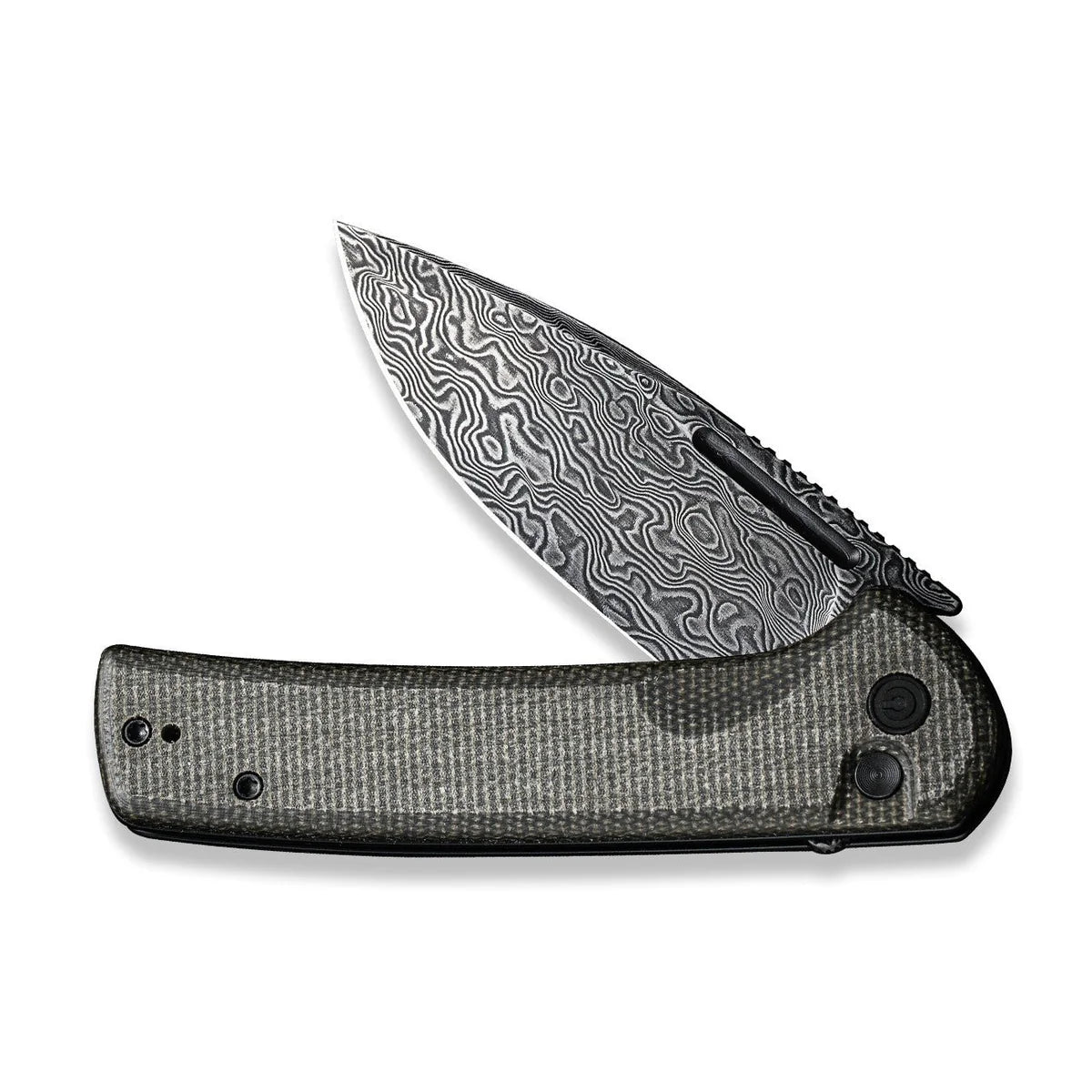 CIVIVI | Conspirator Flipper & Button Lock Knife Micarta Handle | C21006-DS1