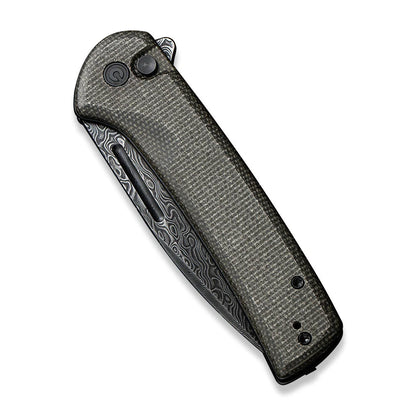 CIVIVI | Conspirator Flipper & Button Lock Knife Micarta Handle | C21006-DS1