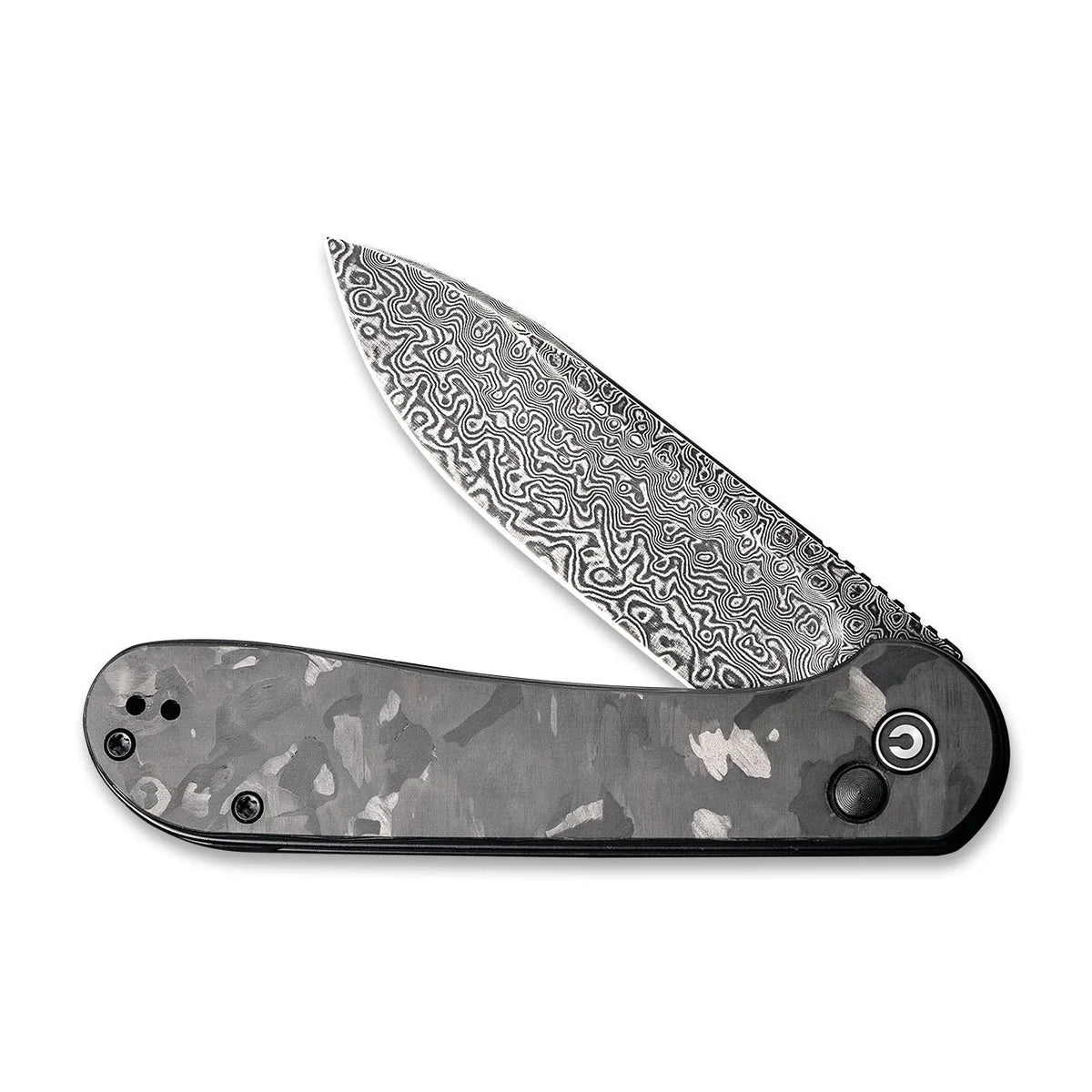 CIVIVI | Button Lock Elementum Pocket Knife Carbon Fiber Handle | C2103DS-3