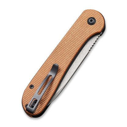 CIVIVI | Button Lock Elementum Pocket Knife Micarta Handle | C2103D