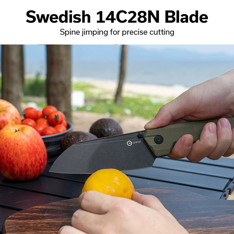 CIVIVI Hid Thumb Stud Knife G10 Handle (4.14" 14C28N Blade) C23008-2