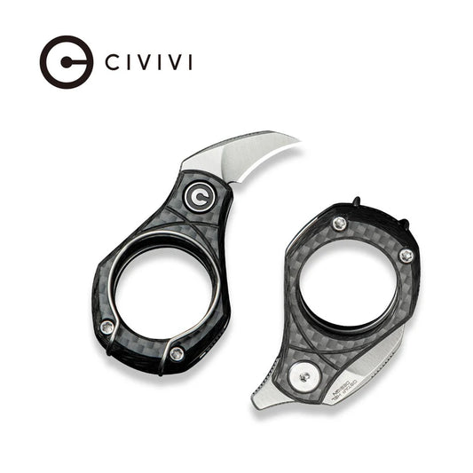 CIVIVI Pyrus Slip Joint Utility Knife Carbon Fiber Handle (0.65" 14C28N Blade) C23038-3
