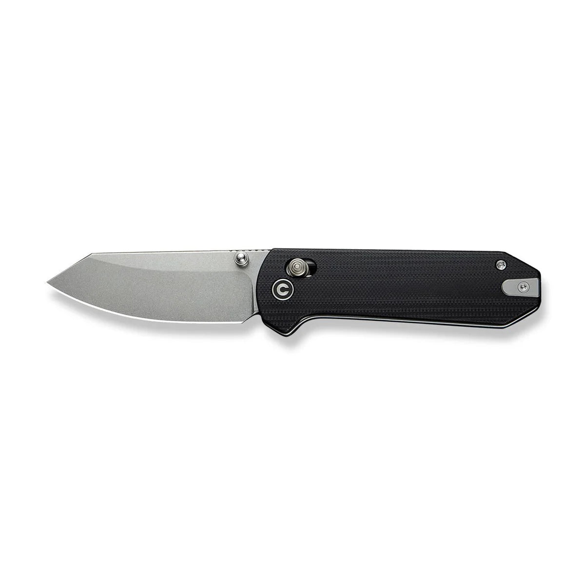 CIVIVI | Yonder Thumb Stud & Crossbar Lock Knife Black G10 Handle | C23073-1