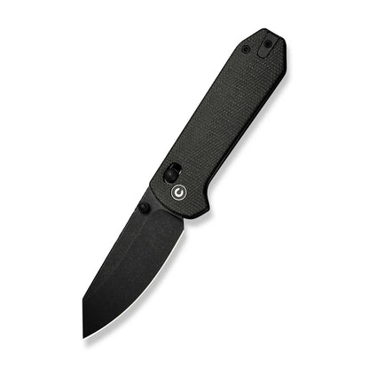 CIVIVI | Yonder Thumb Stud & Crossbar Lock Knife Dark Green Canvas Micarta Handle | C23073B-1