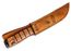 KA-BAR 1217 Full Size USMC Fighting Knife 7" Plain Blade, Leather Handles, Leather Sheath